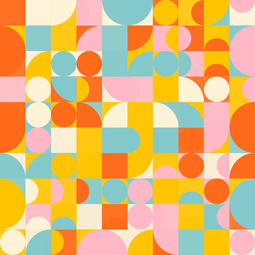 Creative Geometric Arc Tiles Design