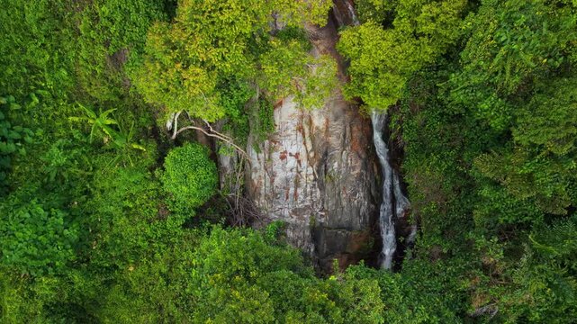 Na Muang Waterfall 2 Cascading Through Lush Forest on Koh Samui