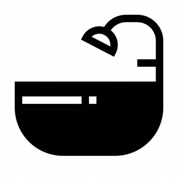 Bathtub Filled style, animation icon for social media, presentations, videos, websites, etc. No background, Alpha channel.	