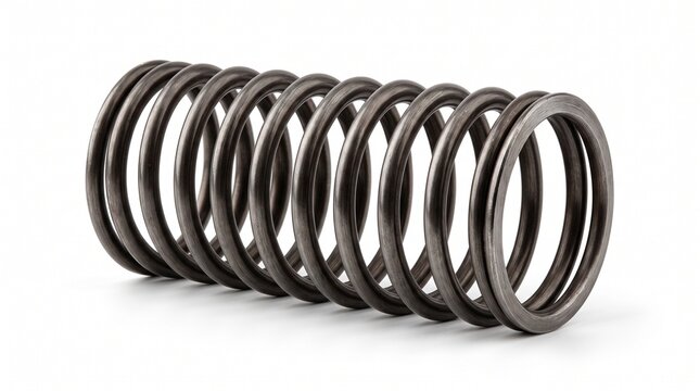 Macro Detail of Heavy Duty Metal Coil Spring