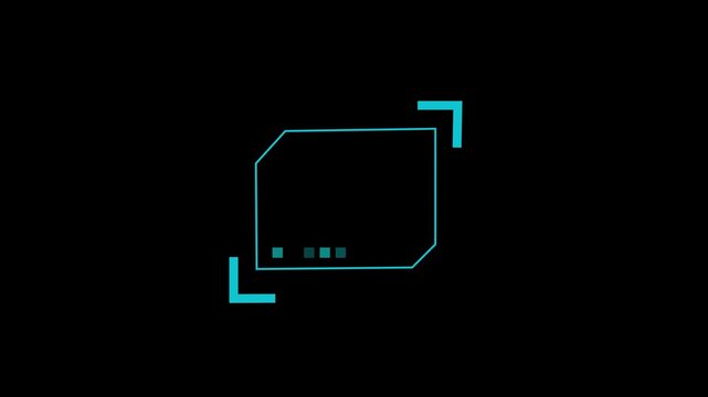 Square frame animation displays an active loading progress bar. System buffering updates around this square frame animation. Smooth digital user progress runs the square frame.