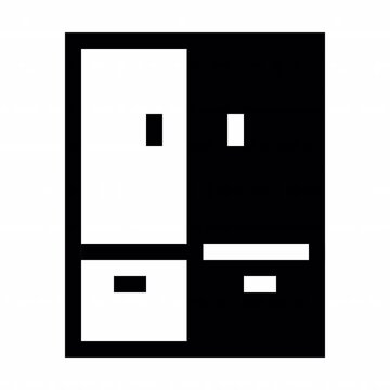 Cupboard Filled style, animation icon for social media, presentations, videos, websites, etc. No background, Alpha channel.	