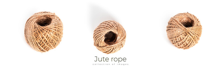 Jute rope isolated on a white background. Hemp rope. © Светлана Гуркова