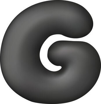 Black 3D balloon number six for celebrations