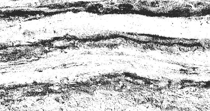 Abstract Grunge Texture Overlay with White Dust and Scratch Marks on Black, Subtle Grain, Dirt Effect, Vintage Wall and Spray Graphic Design.