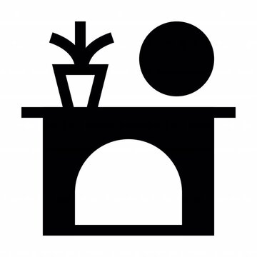 Fireplace Filled style, animation icon for social media, presentations, videos, websites, etc. No background, Alpha channel.	