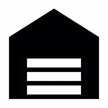 Garage Filled style, animation icon for social media, presentations, videos, websites, etc. No background, Alpha channel.	