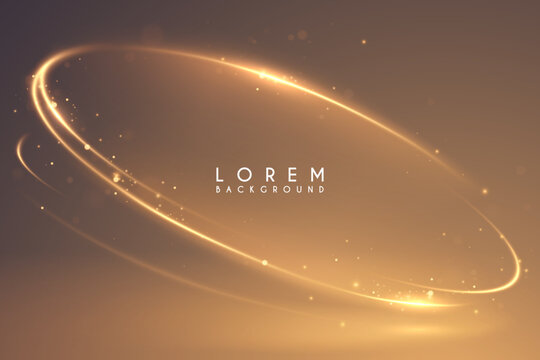 Motion golden lines effect with sparks