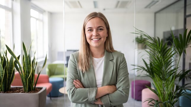Young businesswoman portrait in office
