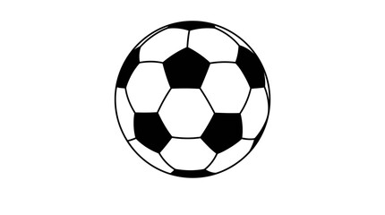 Fototapeta premium A classic black and white soccer ball isolated on a white background.