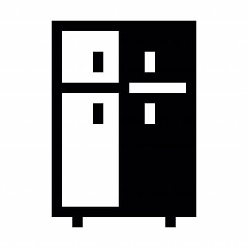 Refrigerator Filled style, animation icon for social media, presentations, videos, websites, etc. No background, Alpha channel.	