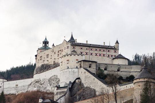impregnable castle Hohenwerfen. Castles of Austria