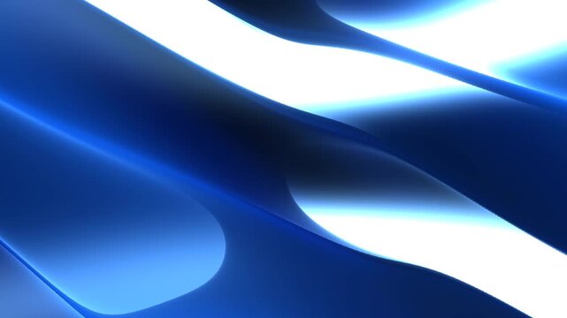 Abstract royal blue fabric flowing smoothly with elegant diagonal folds across a studio for luxury branding concept