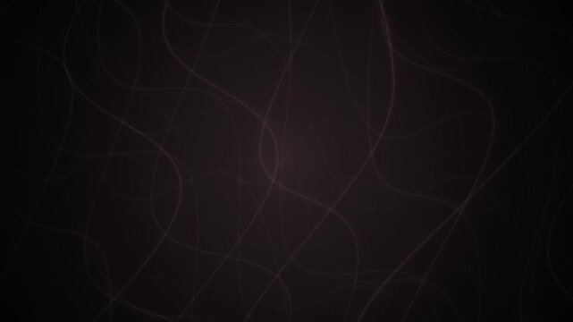 Abstract glowing lines form intricate network pattern on dark background, creating a futuristic, technological, and mysterious visual for digital design and science concepts.