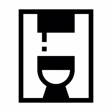 Toilet Filled style, animation icon for social media, presentations, videos, websites, etc. No background, Alpha channel.	