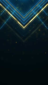 Golden arrow outlines converge toward spacious center soft bokeh glows geometric layers. gala openings, fashion promotions, wedding invitations, logo reveals, achievement elegant business backgrounds.