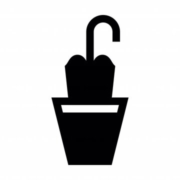 Umbrella Stand Filled style, animation icon for social media, presentations, videos, websites, etc. No background, Alpha channel.	
