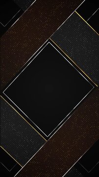 Geometric layers create a sleek backdrop metallic borders central copy area. business openers, jewelry ads, prestige campaigns, 19 showcases, formal events, logo reveals, upscale motion