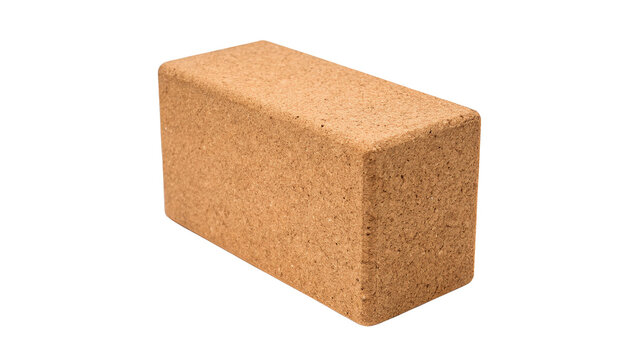 Solid rectangular terracotta brick block isolated on dark background