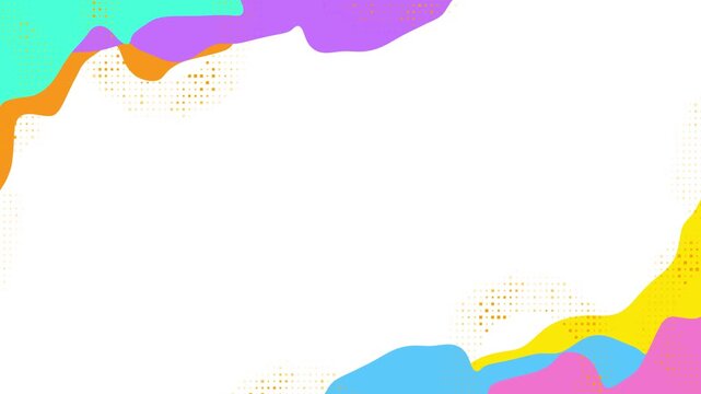 Vibrant waves frame a white copy area with dotted accents. Perfect for social media promotions, presentations, product advertising, event announcements, educational videos, and lively brand animation.