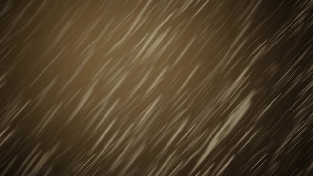 Counter Tracking Pan Gliding Across Stacked Rain Sheets in Backlit Downpour Parallax, Seamless Loop in vibrant amber tones