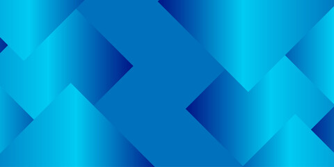 Obraz premium Abstract geometric pattern with overlapping blue gradient shapes creating a dynamic, modern background.