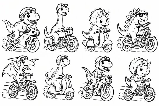 Set of cute hand drawn baby animals black and white doodle sketches