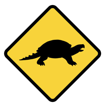 Snapping Turtle Warning Sign Icon