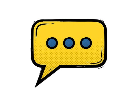Speech bubble icon with ellipsis symbol