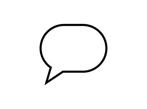Speech bubble outline icon communication symbol