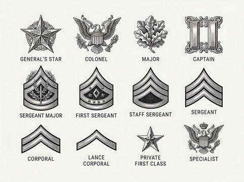 Military rank insignia collection