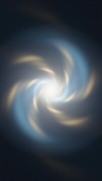 Glowing spiral vortex swirling toward center abstract motion background seamless loop in rich cyan tones vertical 9:16