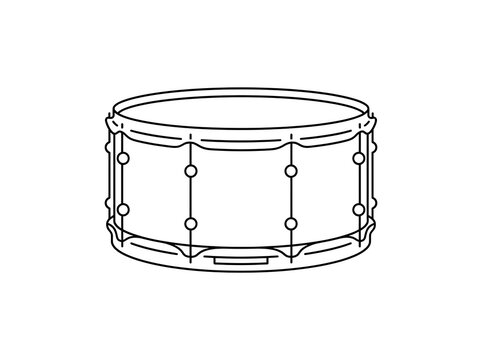 Snare drum line art illustration