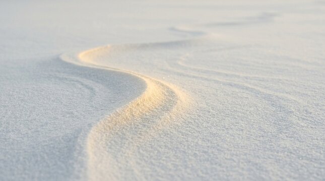 ミニマルな積もった雪の風景（段差・光・冬）
