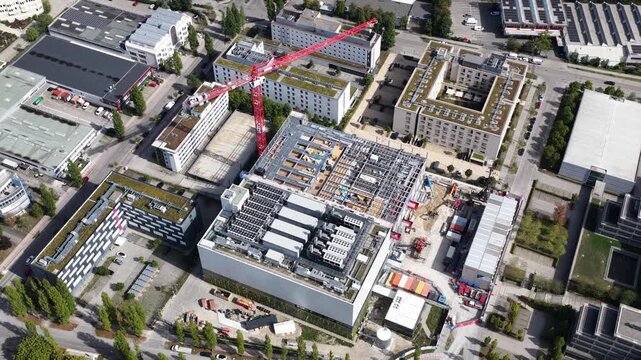 Aerial View of New Hyperscale Data Center in Munich Germany