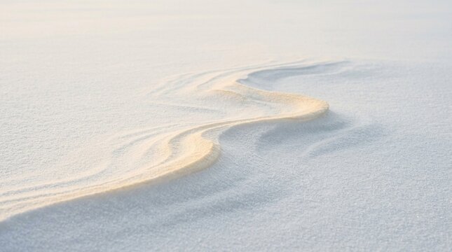ミニマルな積もった雪の風景（段差・光・冬）