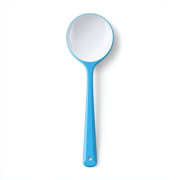 Bright Blue Serving Spoon Isolated on Transparent Background