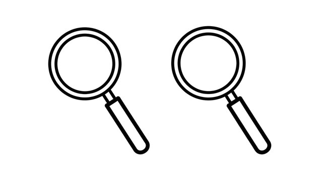 Two magnifying glasses searching for details
