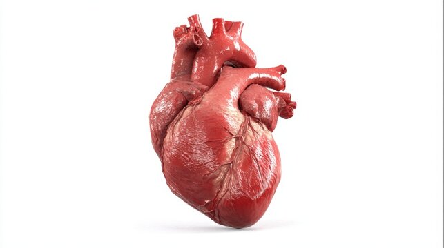 Detailed Heart Anatomy Illustration Isolated on Transparent Background