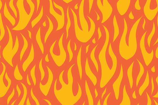 seamless fire flames pattern - vector illustration