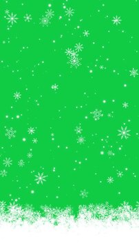 snow flakes bottom border frame falling green screen animation,winter snow flakes new year and Christmas holiday chroma key isolated vertical social media  motion design element