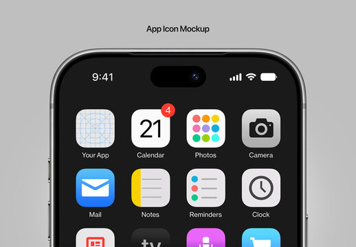 App Icon Mockup - Smartphone Screen