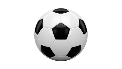 Fototapeta premium Classic black and white soccer ball, isolated on transparent background