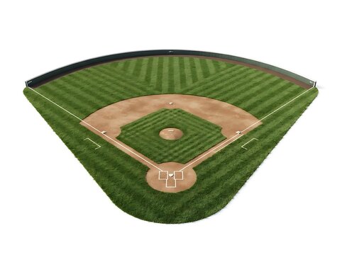 Baseball field diamond and outfield grass