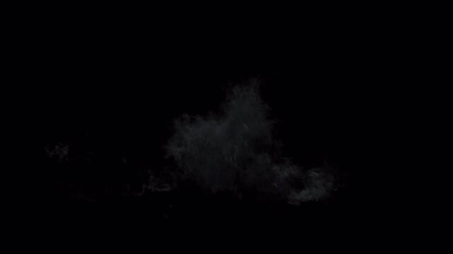 Smoke Explosion Overlay With Alpha Channel for Digital Media Transition Effects