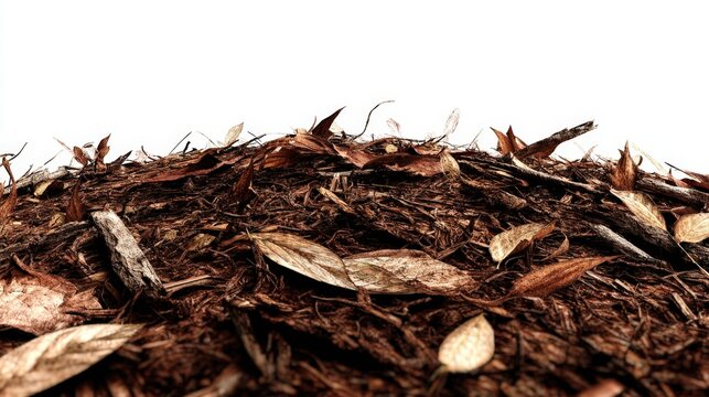 Photorealistic Landslide Debris Scatter Isolated on Transparent Background