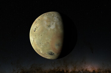 IO moon - closeup view 3d illustration © LASZLO