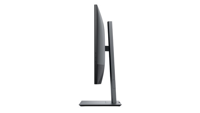 Modern flat screen computer monitor with slim bezel, isolated on transparent background