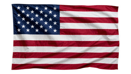 Fototapeta premium American flag with stars and stripes, isolated on transparent background