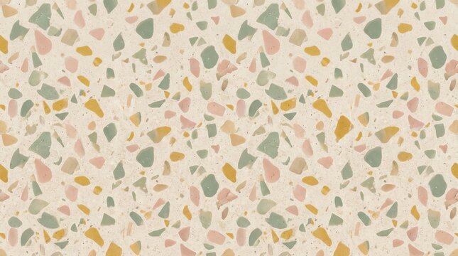 Soft pastel terrazzo pattern for contemporary interior design creating a stylish and modern atmosphere